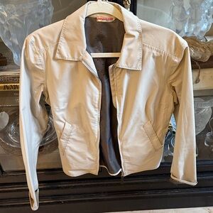 Prada Cream Jacket with Perforated Lining